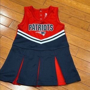 Team Apparel Patriots Kids Jersey Dress - Red and Navy